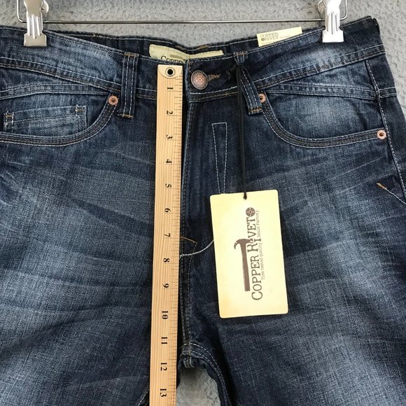 New Copper Rivet Relaxed Straight Jeans Mens size 32x32 - Picture 8 of 14